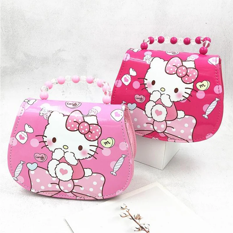 

Sanrios Kuromi Cinnamoroll Hellokittys Anime Kawaii Messenger Bag Casual Fashion Holiday Gift Small Bag Pu Printing Student Bag