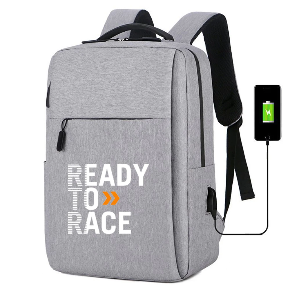 FOR Ready To Race New Waterproof backpack with USB charging bag Men's business travel backpack