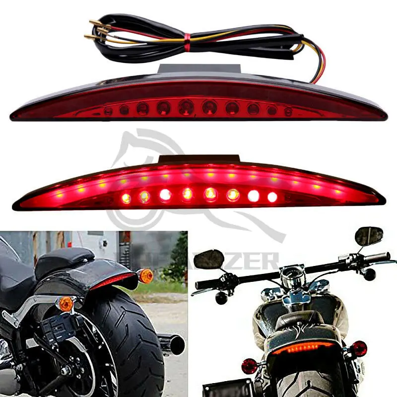 

1PCS For Harley Davidson Breakout EFI FXSB CVO 2013-2017 Motorcycle Rear Fender Tip Brake LED Tail Light Smoke Red Accessories