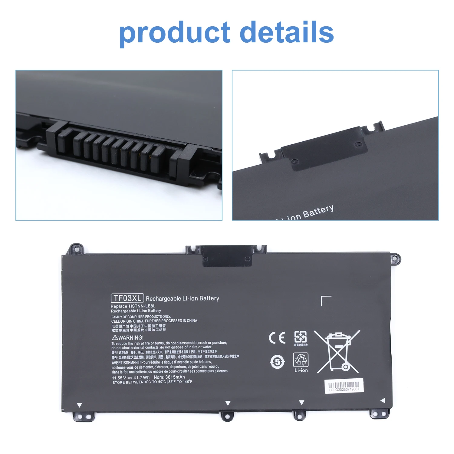 Аккумулятор для ноутбука TF03XL для HP Pavilion 14-BF 15-CC 15-CD 17-AR 17-AR007CA 17-AR050WM HSTNN-UB7J 920046-541 TF03XL (заводская поставка) (art.: 3920d93396c8d) - 3920d93396c8d