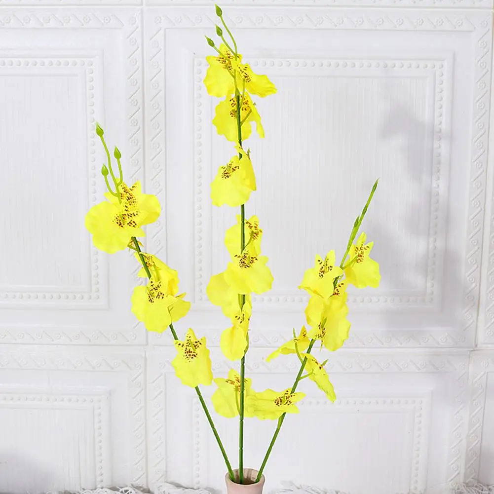 Декор для дома искусственные цветы реалистичные орхидеи яркие центральный