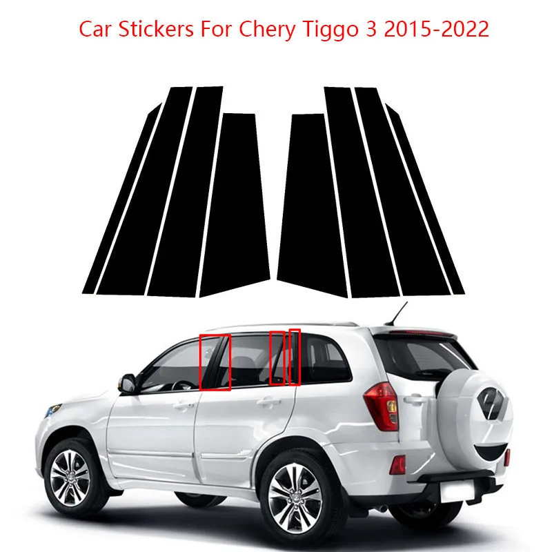 

8 шт., автомобильные наклейки для окон Chery Tiggo 3 2015-2022