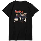 Футболка K ON с японским Аниме Манга Keep on Поющие песни, унисекс, черно-белая футболка с коротким рукавом в стиле Харадзюку, мужская одежда