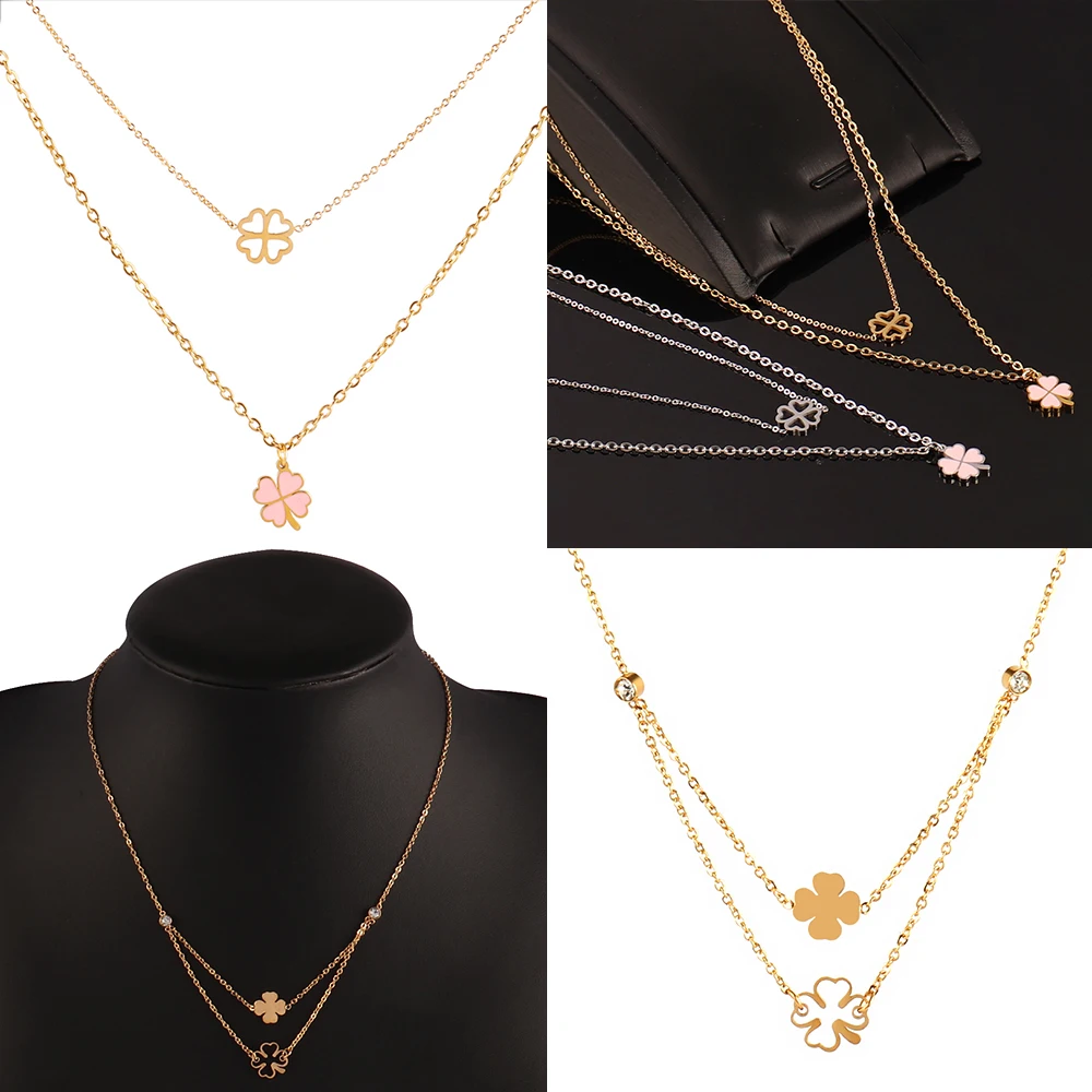 Женское колье с подвеской-бабочкой из нержавеющей стали