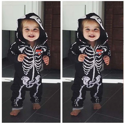 Детский костюм скелета Umorden, комбинезон, наряд с капюшоном, комбинезон для малышей, Пурим, маскарадное платье на Хэллоуин