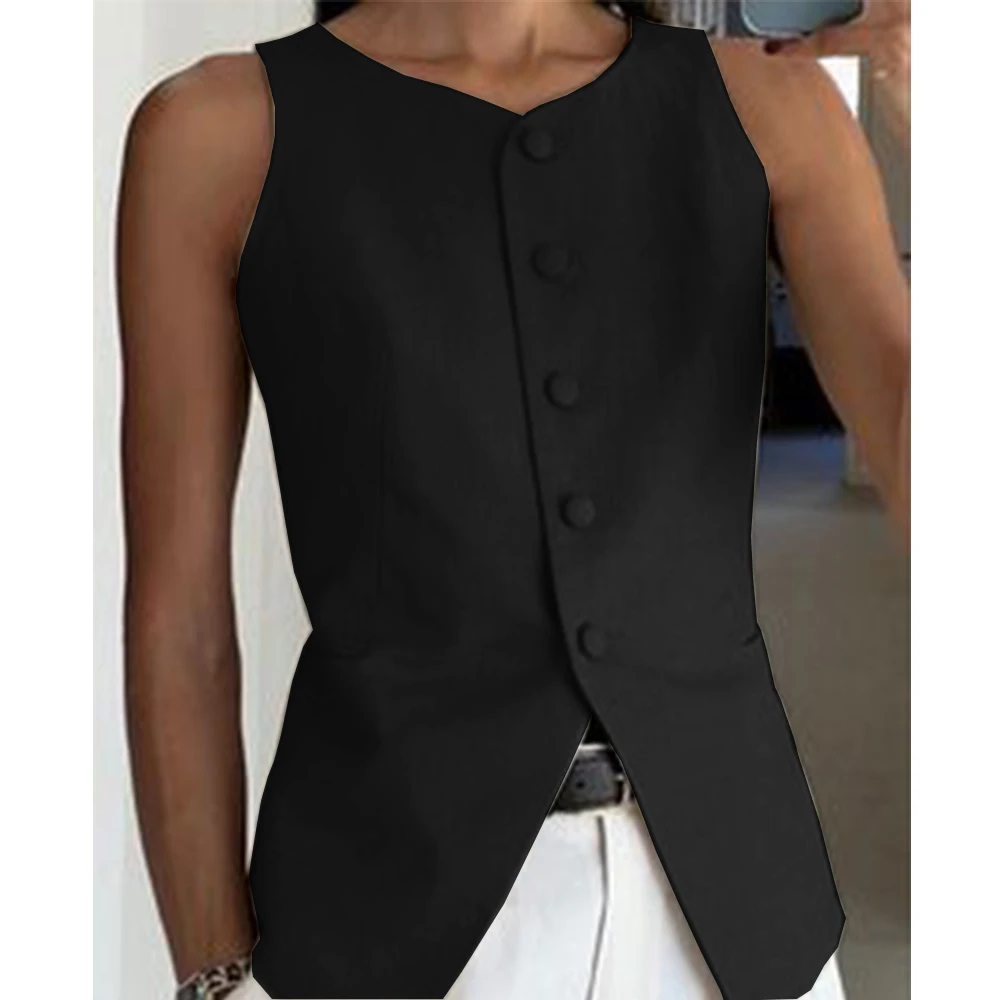 Женский однобортный жилет