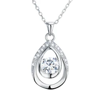 szjinao 1 carat moissanite tear drop necklace for women wedding pure 925 silver certificate luxury woman jewelry gift for wife d