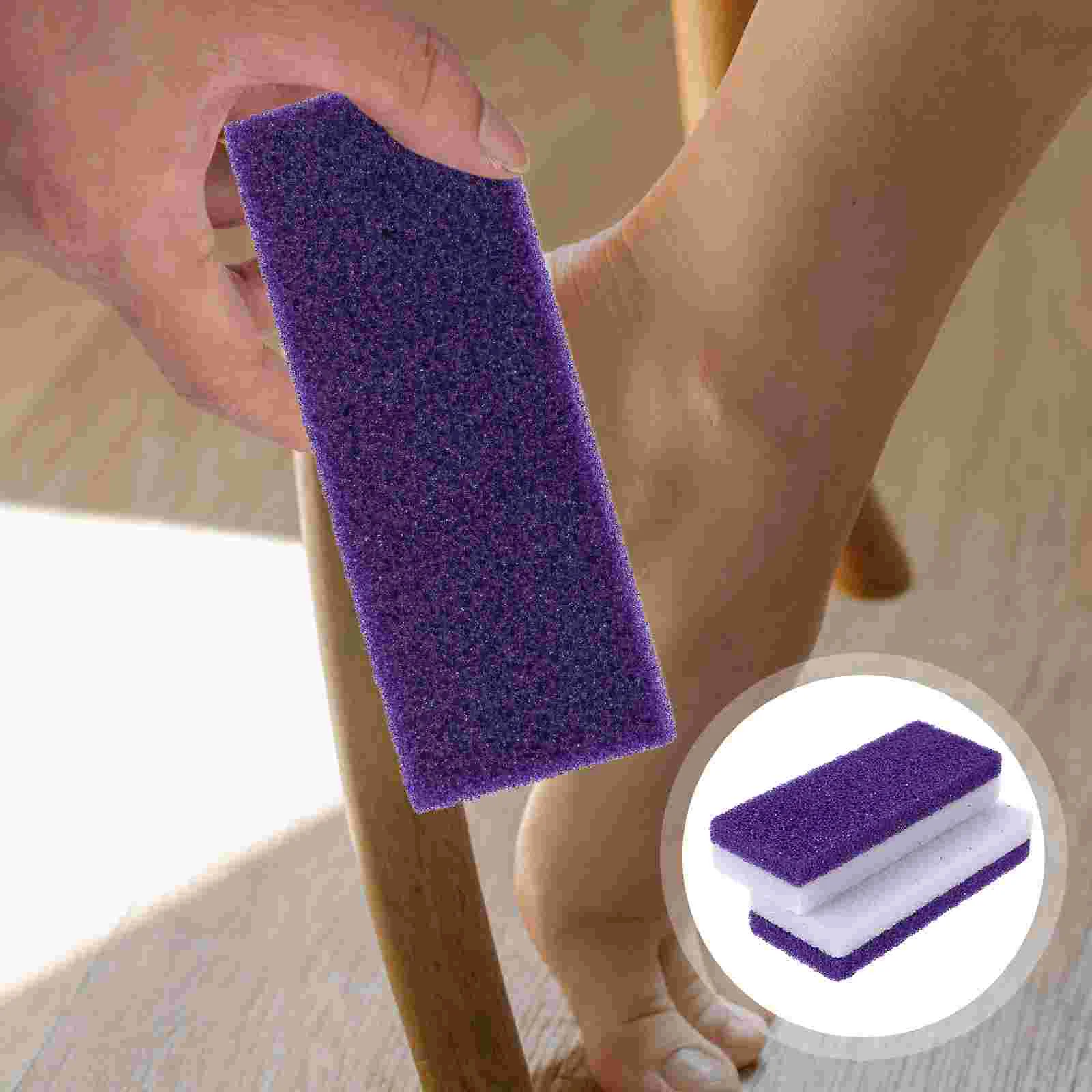 

2pcs Scrubber Pumice Stone Callus Remover Dead Skin Scraper Pedicure Exfoliator Tool Exfoliating File ( Purple )