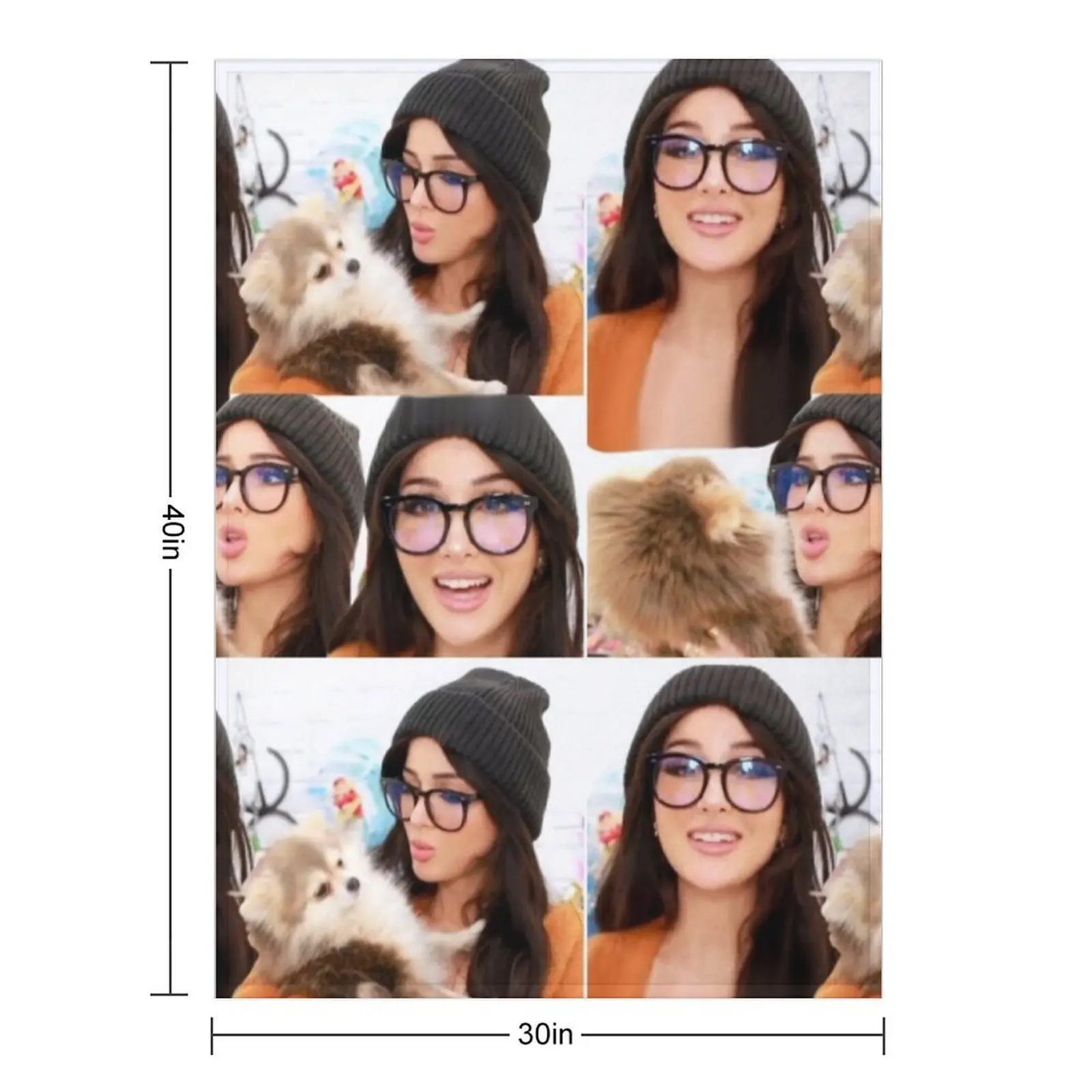 Фото Sssniperwolf уютный коллаж пледы одеяло сон аниме волосатые декоративные одеяла для кроватей №3