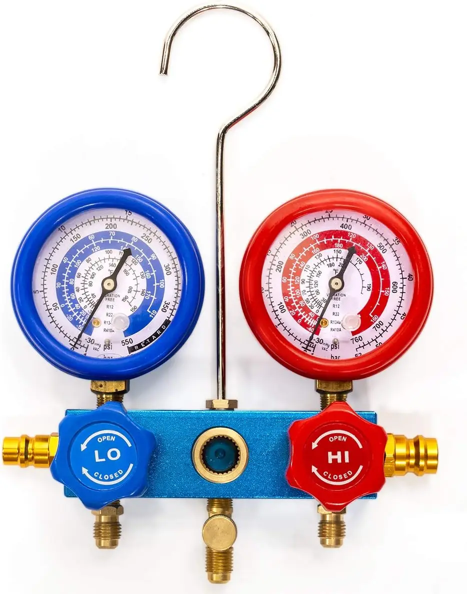 Вакуумный насос 3CFM 1/4 л.с. HVAC R134a R12 R22 R410a Манометр коллектора переменного тока для