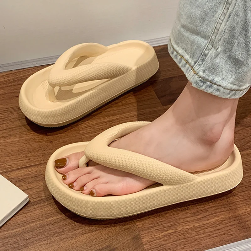 

Шлепанцы женские для дома и улицы, мягкие сандалии на толстой подошве, пляжные шлепанцы, летняя обувь, размеры 36-41