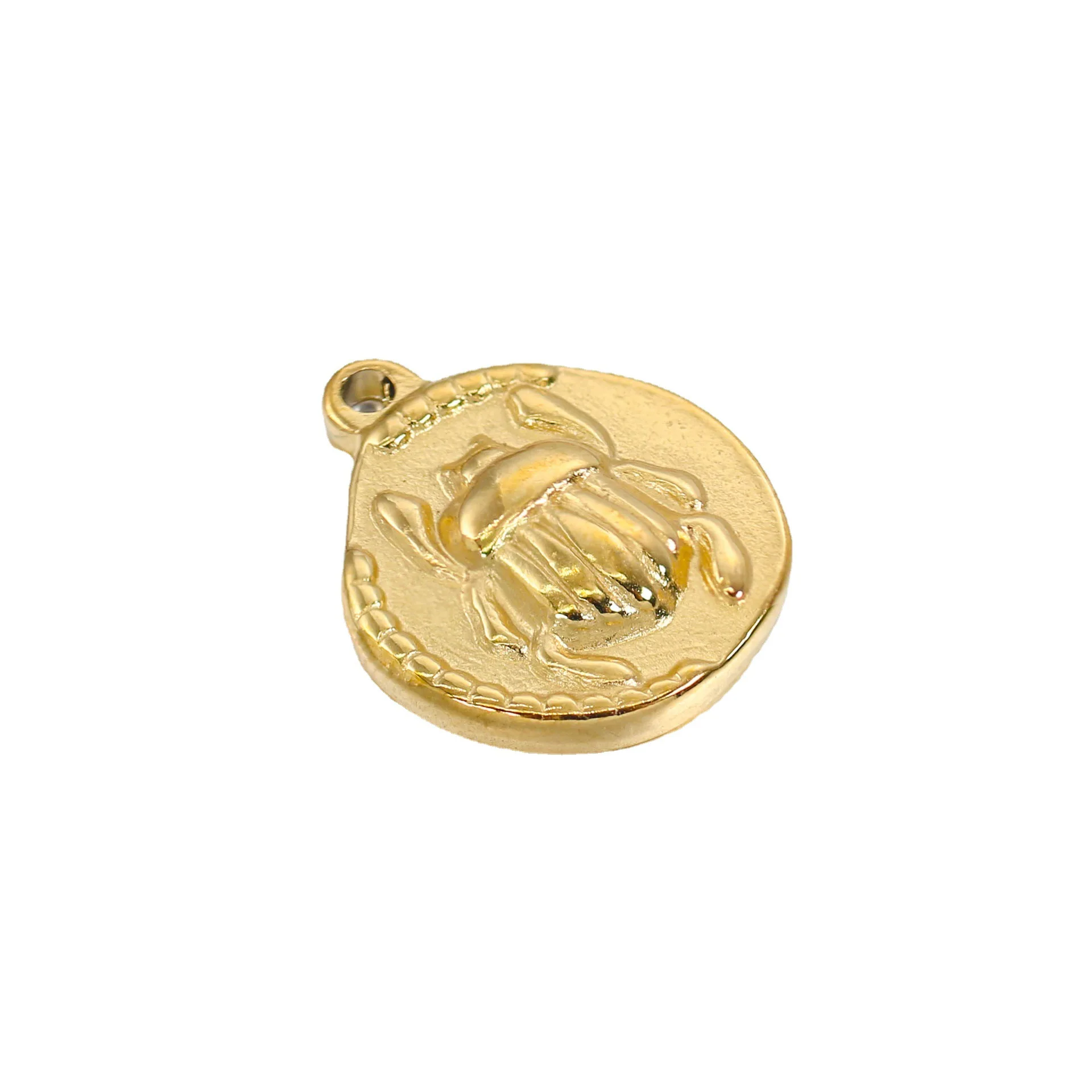 3Pcs/Lot Scarab Beetle Pendant DIY Choker Necklace Bracelet   Findings Stainless Steel Charm Jewelry Making Accessories Supply