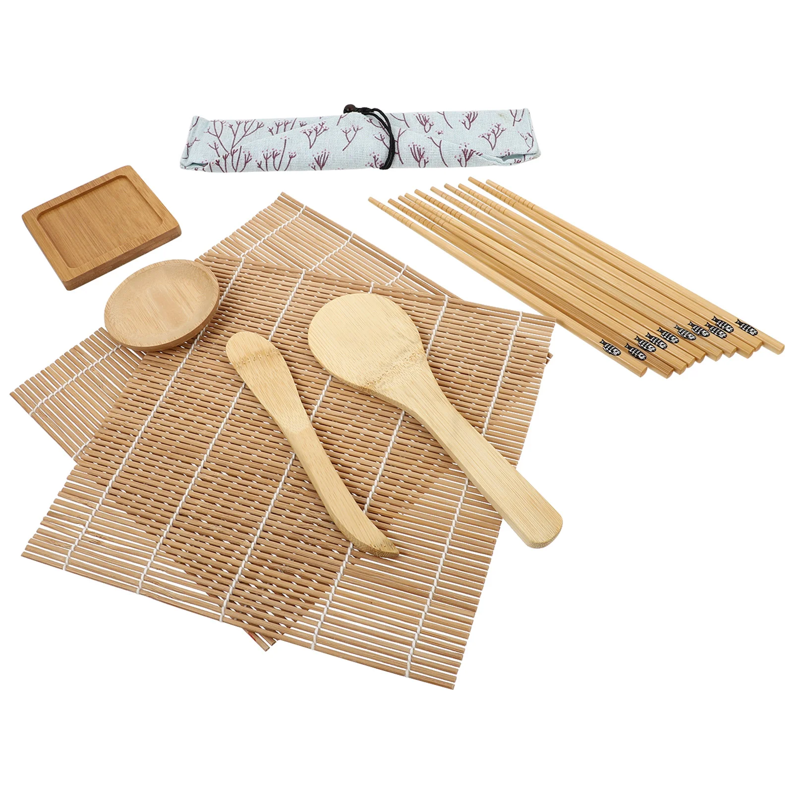 

Sushi Kit Making Beginner Bamboo Mat Roller Diy Maki Chopsticks Paddle Rice Pad Rolling Supplies Maker Tool Roll Sush Home Chef
