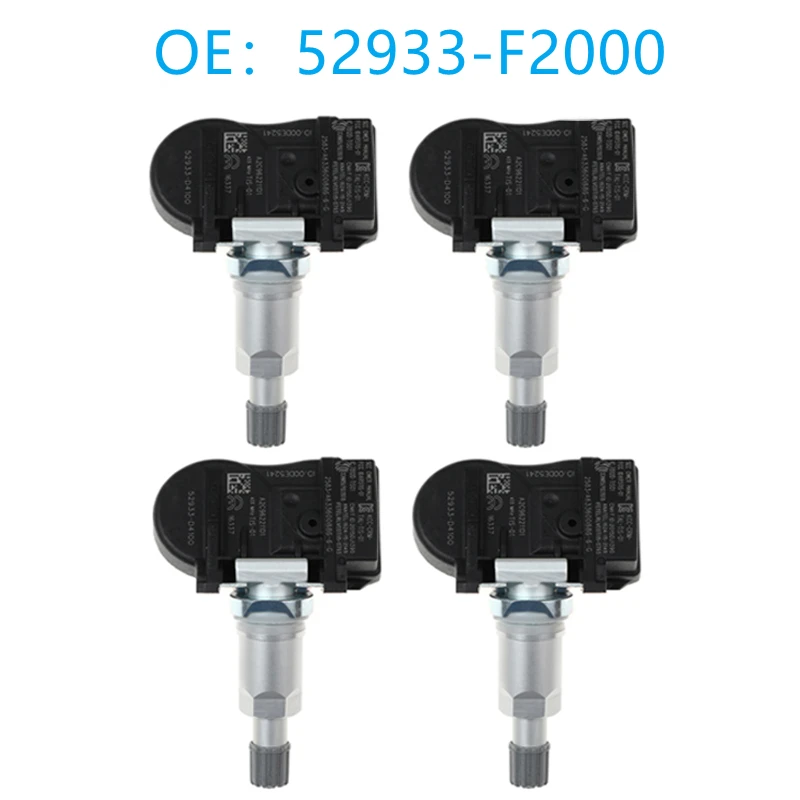 

Датчик давления в шинах TPMS, 4 шт., 433 МГц, для Hyundai Kia NIRO Optima Sportage 52933-D4100 52933-F2000 52933D4100 52933F2000