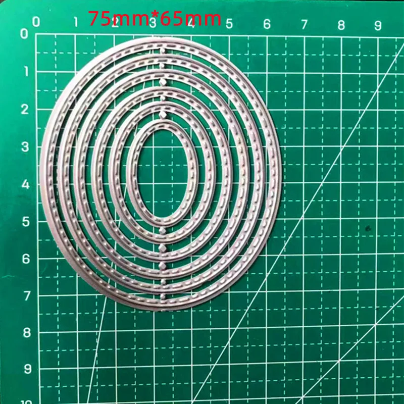 

Elliptical Shape Metal Cutting Dies for DIY Scrapbook Paper Cards Embossed Decorative Craft Handmade Template No Clear Stamps