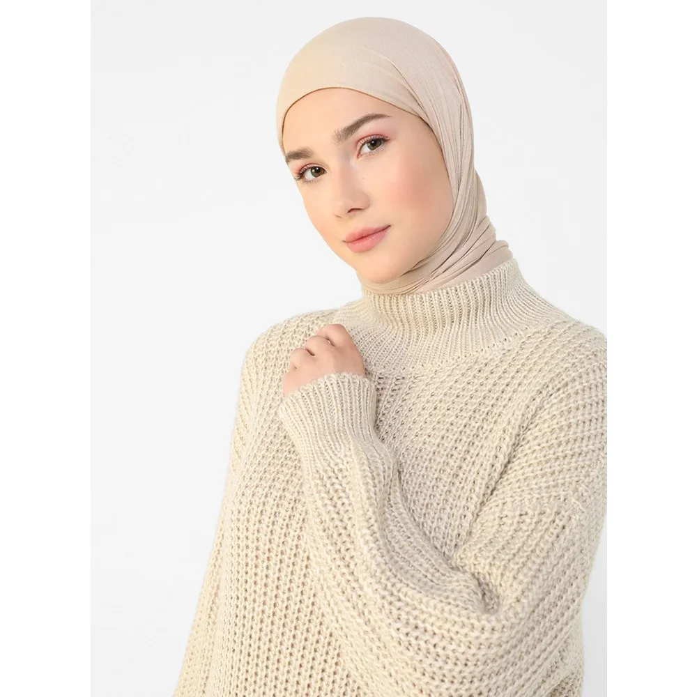 

Трикотажная туника Dorlie с высоким воротником и сеточкой