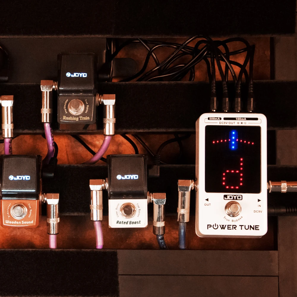 JOYO JF-18R гитарный педаль тюнера 2 в 1 блок питания для гитары и тюнер True Bypass запчасти