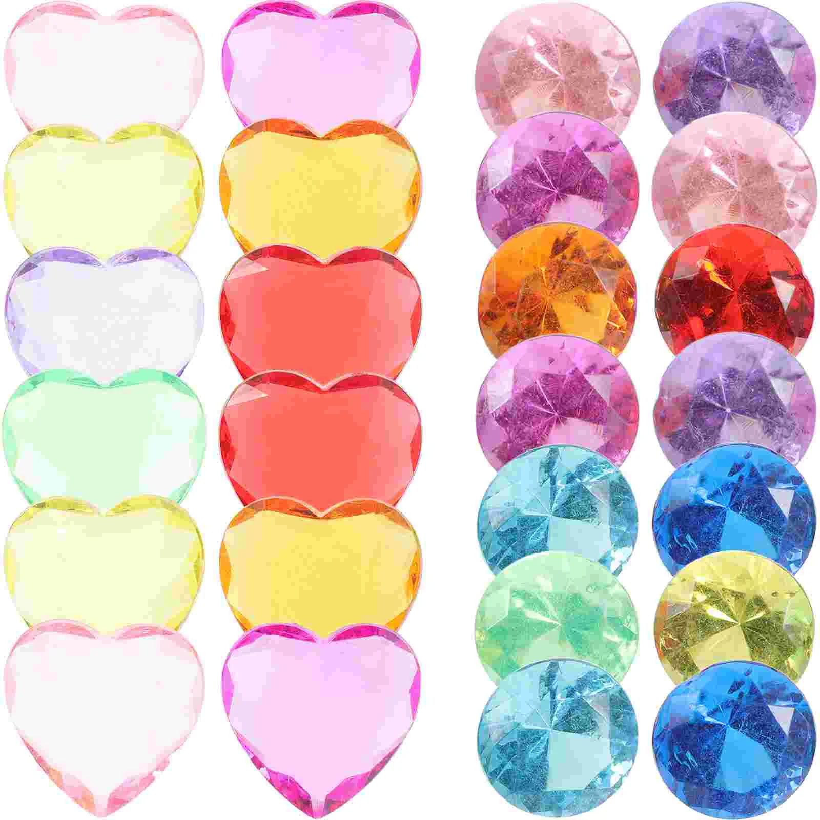 

100Pcs Acrylic Rhinestones Gems Decor Charms Case Vase Jewel Fillers for Decor