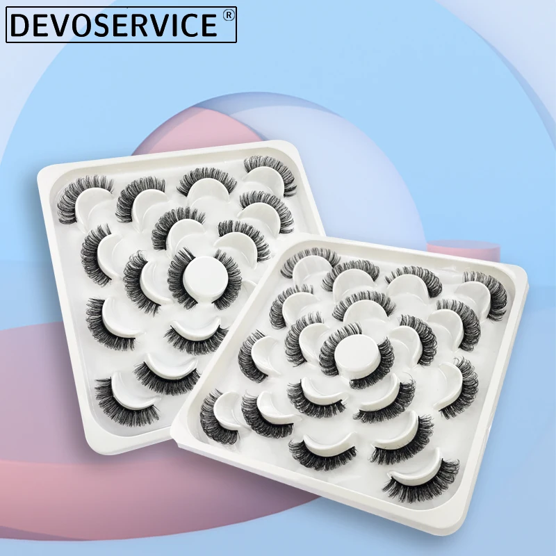 

Lashes 10 Pairs 3D Mink False Eyelashes Pack Messy Fluffy Wispy Dramatic Eyelash Make Up Cils Nature Thick Long Lashes Extension