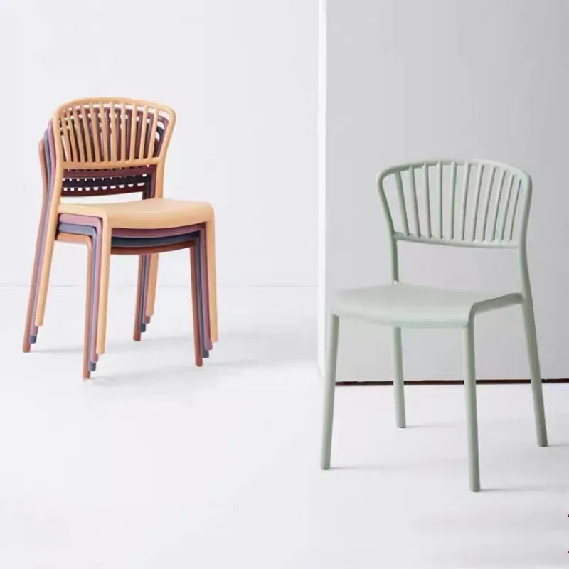 Обеденный стул в скандинавском стиле домашний сетчатый красный для отдыха