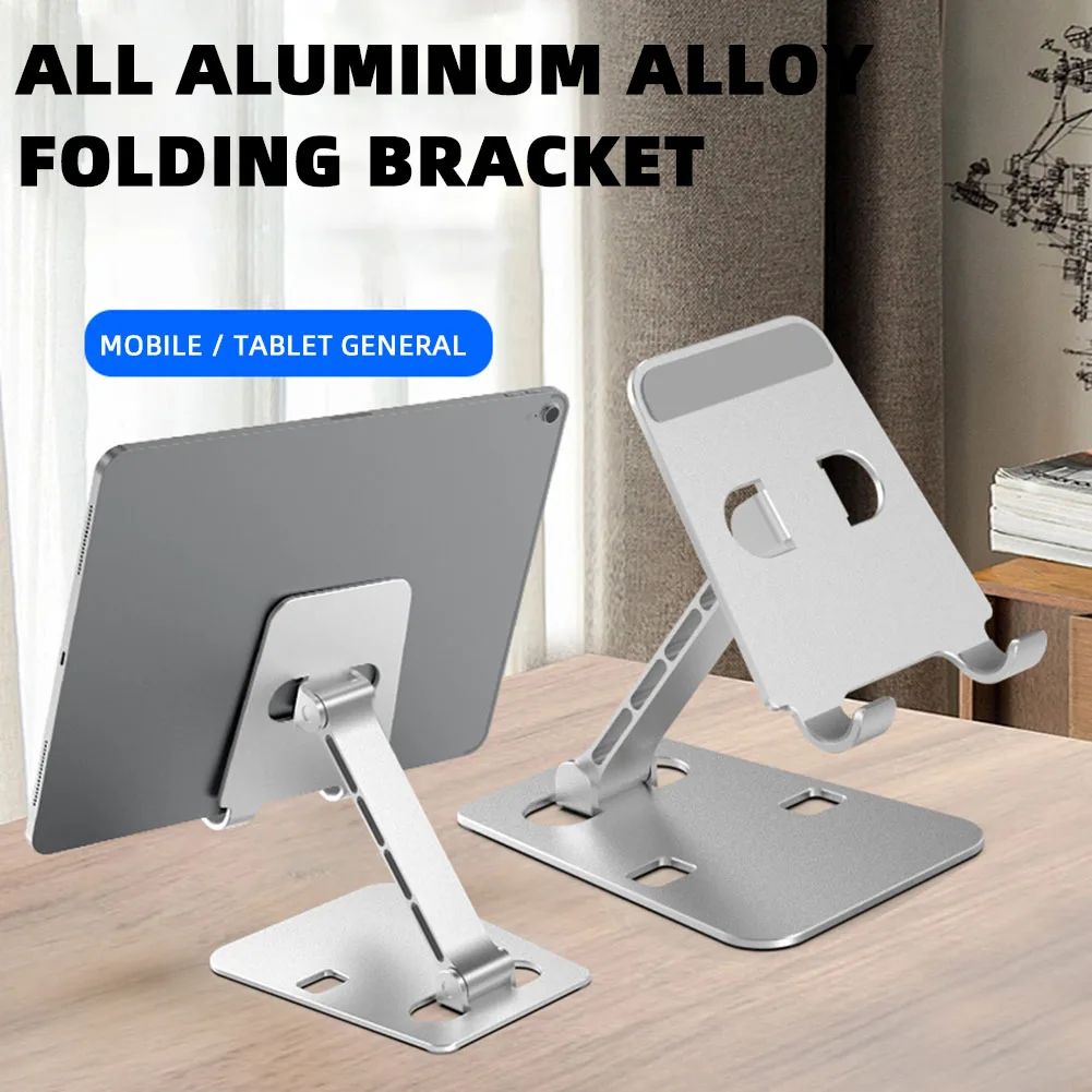 

Aluminum Alloy Desktop Mobile Phone Stand Foldable iPad Tablet Support Cell Phone Desk Bracket Lazy Holder For Smartphone Mount