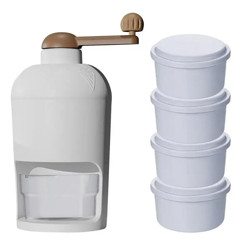 Portable Ice Crusher Hand Operated Shaved Ice Milkshake Maker Household Small Manual Machine For Kitchen Gadgets Ice Blender