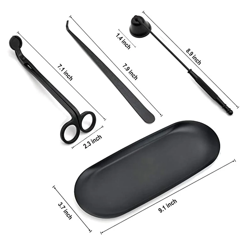 Набор из 4 свечей нержавеющей стали набор аксессуаров для с подносом хранения