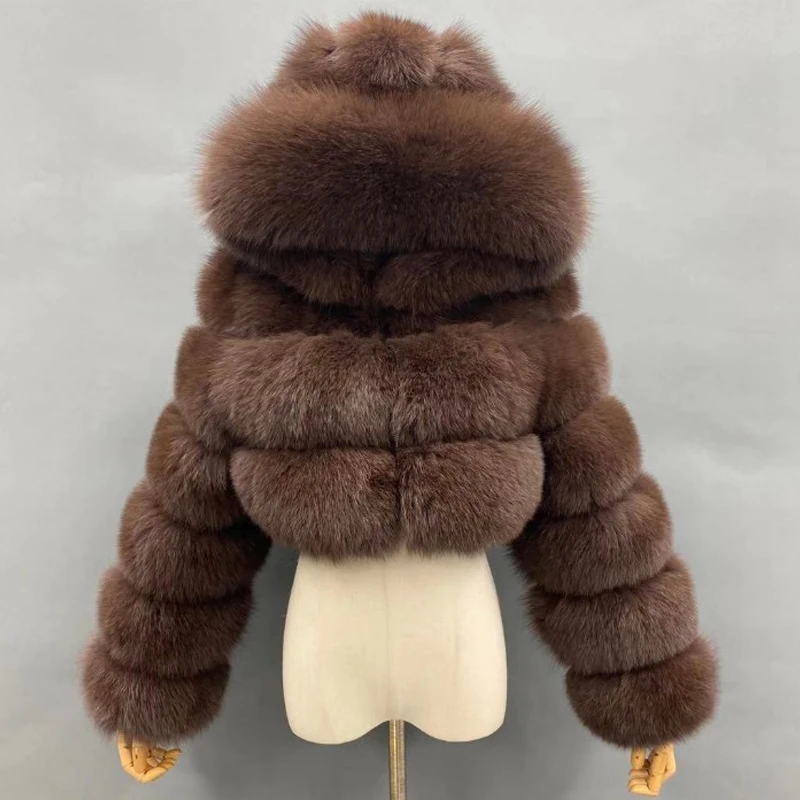 Высококачественные пушистые укороченные пальто из искусственного меха женские