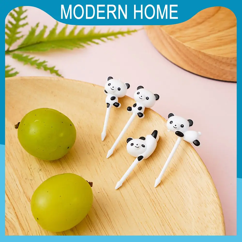 

Snack Dessert Cake Picks Lunch Salad Decoration Accessories Fruit Fork Fruit Stick Mini Cartoon Cute Panda Fruit Toothpick