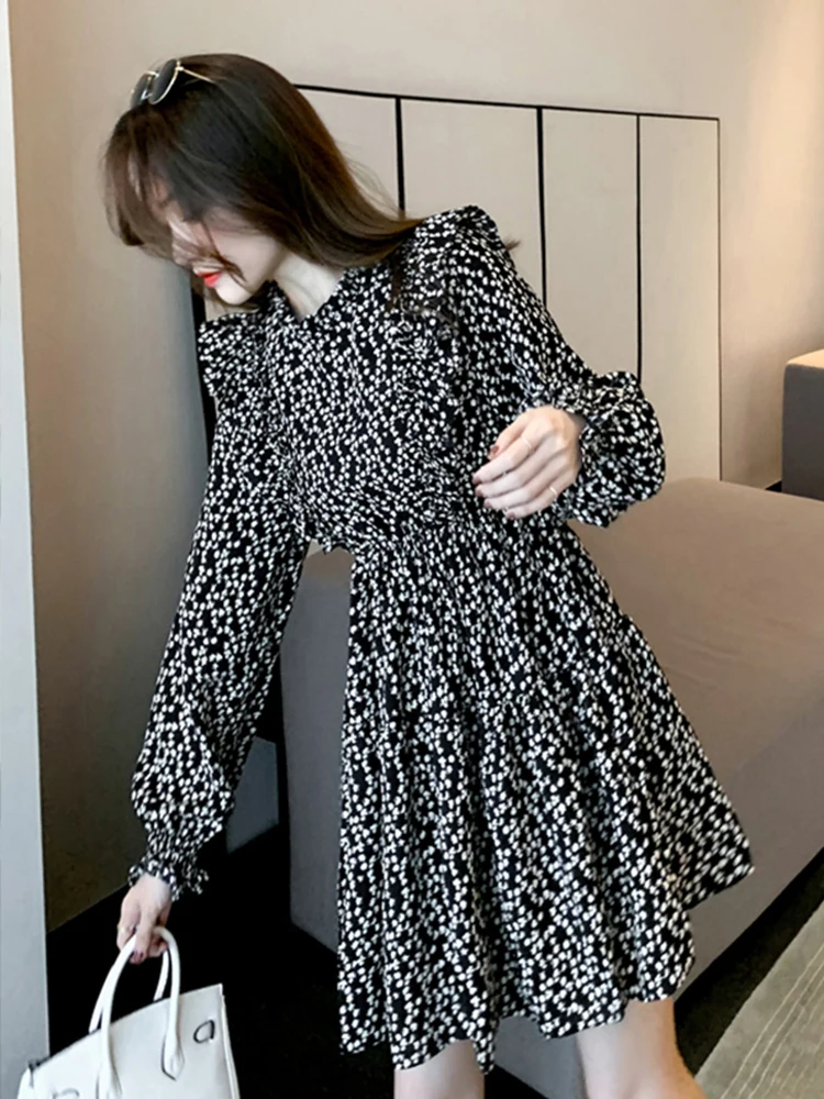 Элегантное шифоновое платье новинка 2024 женская одежда на весну и осень