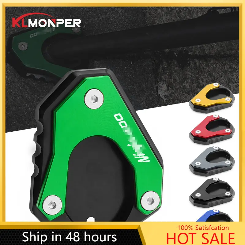 

For Kawasaki Ninja 400 Motorcycle Kickstand Pad Aluminum Side Stand Main large Support Non-slip mat Enlarger Pad Accessories