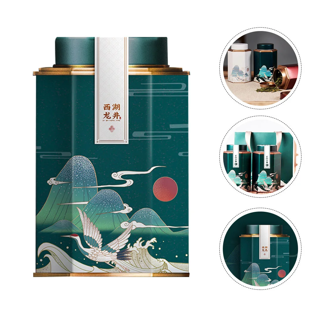 

Tea Tin Can Tea Canister Snack Container Earth Tones Decorative Tea Can Tinplate Storage Canister Storage Tea Containers