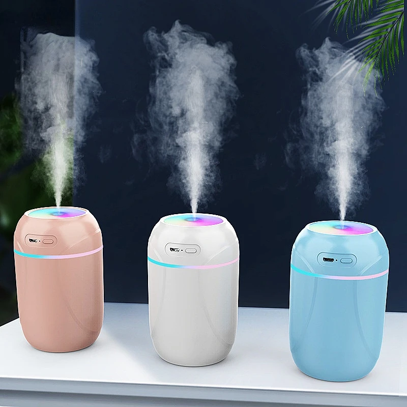 300ML Air Humidifier Ultrasonic Mini Aromatherapy Diffuser Portable Sprayer USB Essential Oil Atomizer LED Lamp for Car Home