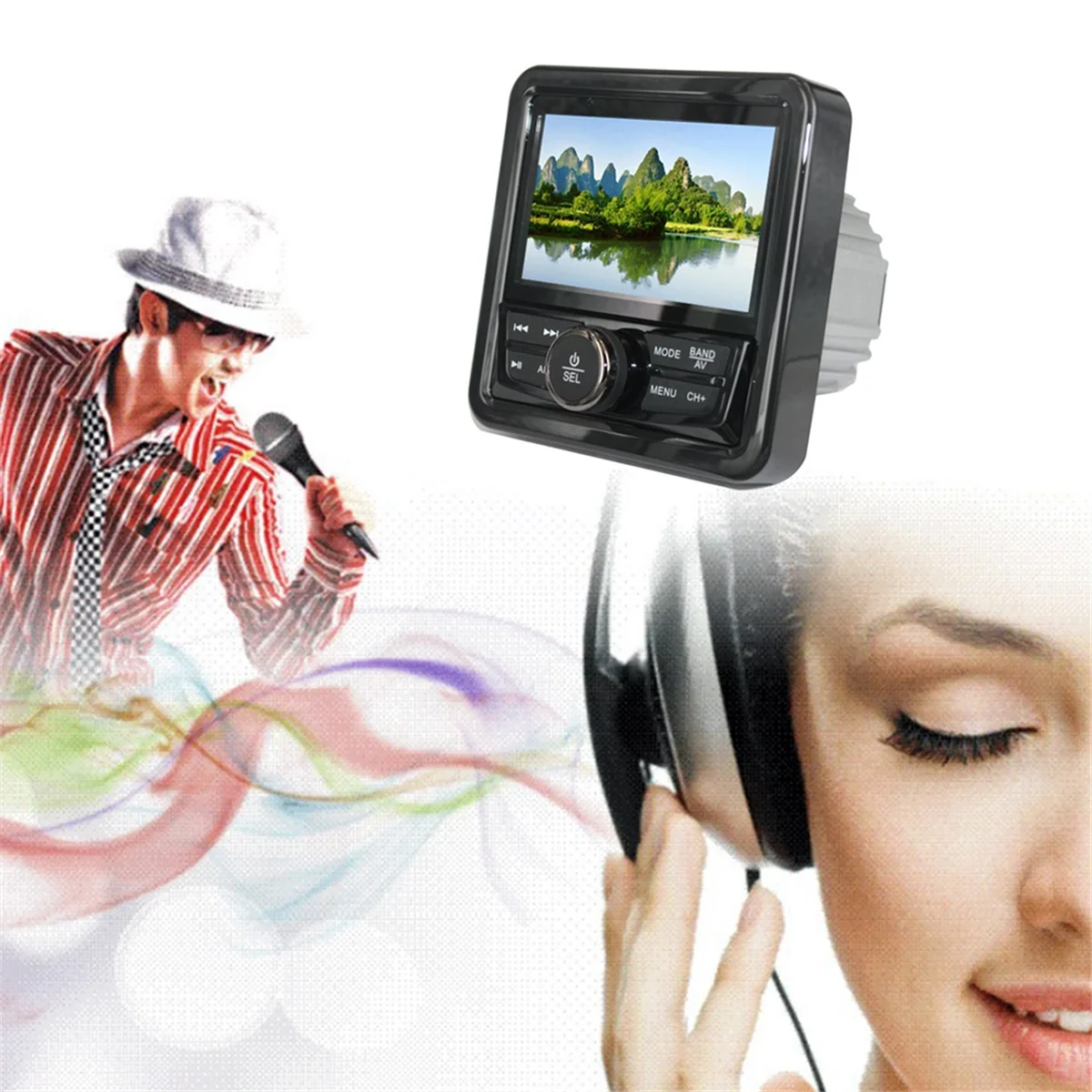 Морское радио лодка стерео Bluetooth FM AM цифровой медиаплеер аудио плеер