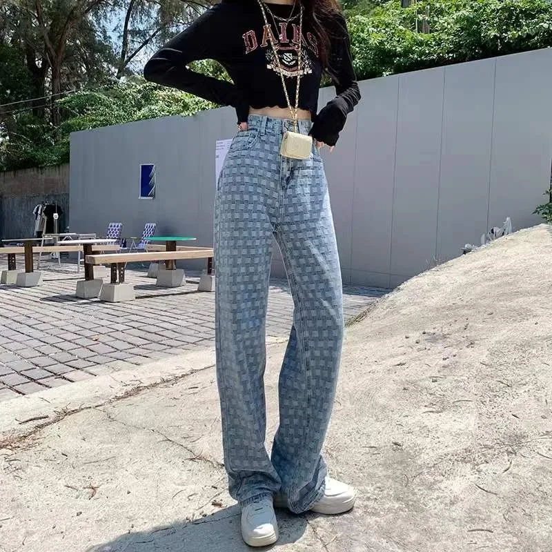 

Vintage Y2k Women Jeans Ripped Baggy Boyfriend Jeans Women Summer new Distressed Harajuku Wide Leg Skater Pants Trousers