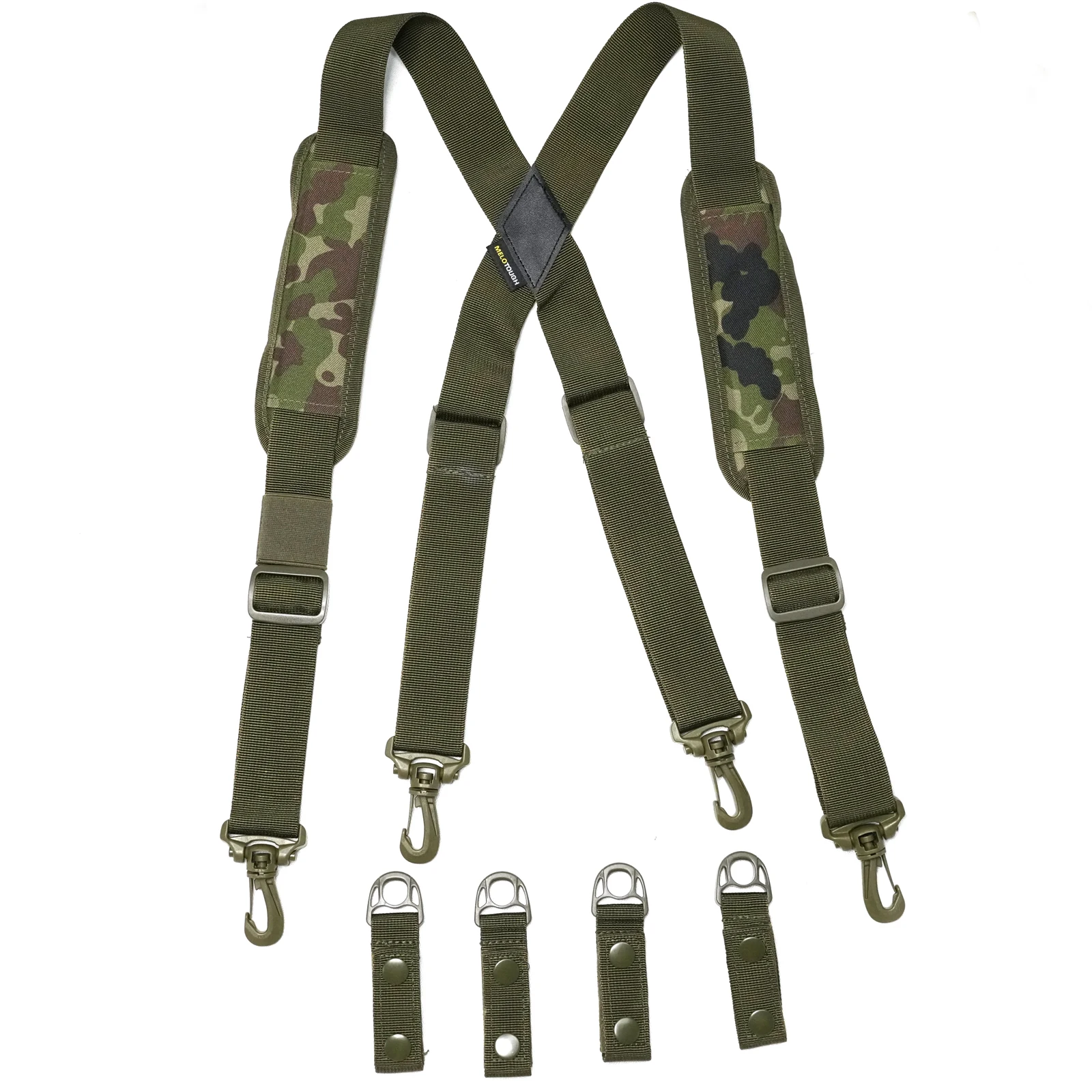 MeloTough Tactical Suspenders ,Police Suspenders for Duty Belt Belt with Padded Adjustable Shoulder Military Tactical Suspender