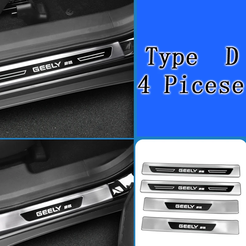 Защитная накладка для порога двери из нержавеющей стали для Geely Okavango I 2023 2024