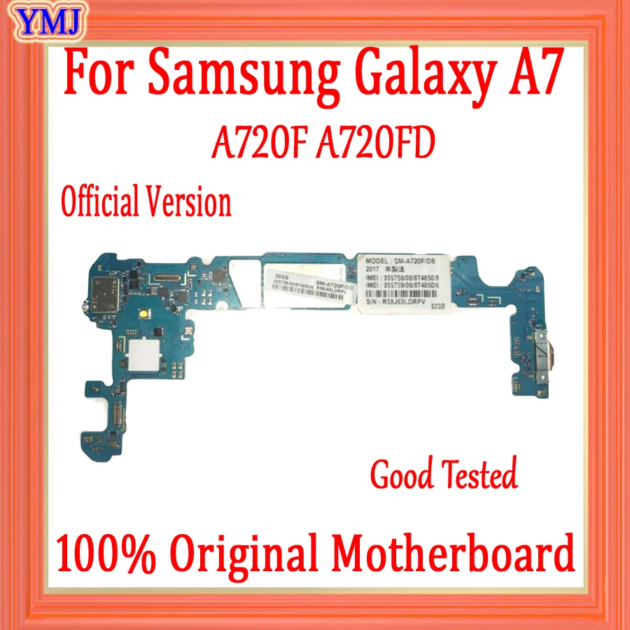 

Free Shipping Motherboard For Samsung Galaxy A7 A720F A720FD Mainboard Original Unlocked Android System Logic Board 100% Tested