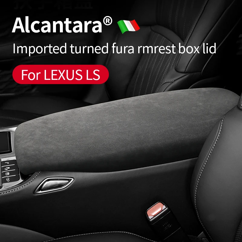 

For Lexus LS350 LS430 LS460 LS500 LS500h LS600h Car Armrest Box Lid Protection Cover Panel Alcantara Modified Decorative Trim
