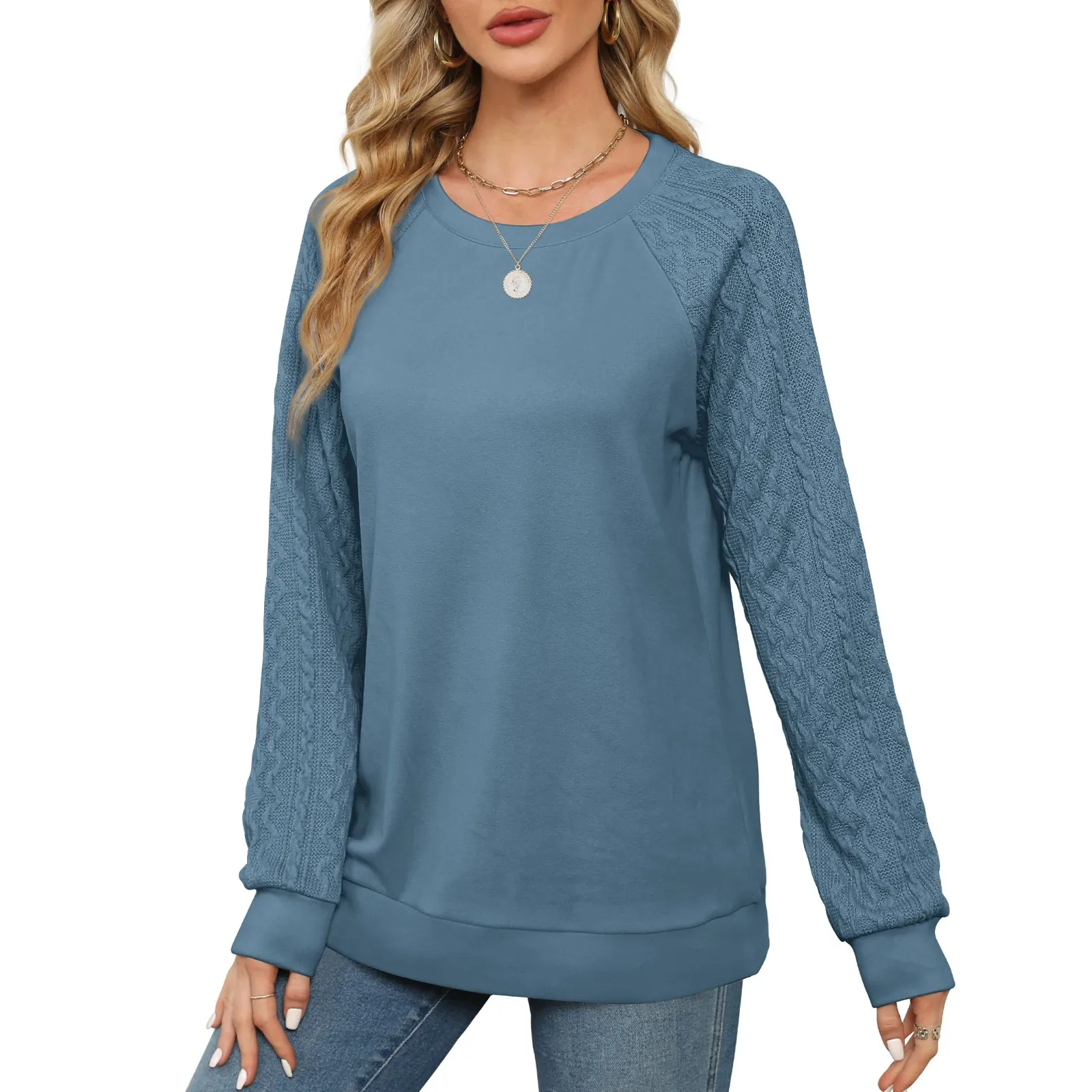 

Solid Color Sweaters For Women 2023 Winter Round Neck Long Sleeve Pullover Office Warm Women's Knitted Sweater Women Tops