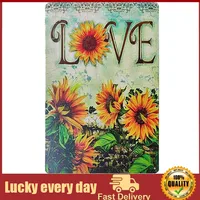 Rustic Sunflower Flower Retro Vintage Tin Sign Farmhouse Wall Art Laundry Room Decor, Kitchen, Living Room, Bathroom & Bedroom