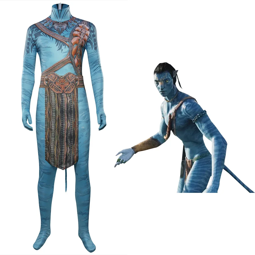 Adult Kids Children Avatar The Way of Water Jake Sully Cosplay Costume Outfits Halloween Carnival Party Suit