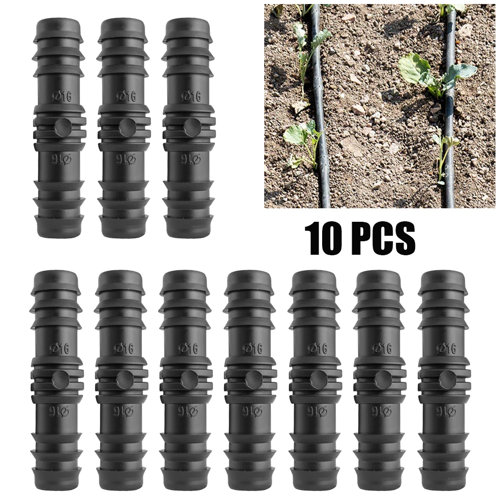 

Brand New Tube Adapter Garden Plastic 10 Pcs/Set 16PE Accessories Black High Strength Irrigation Parts Outdoor