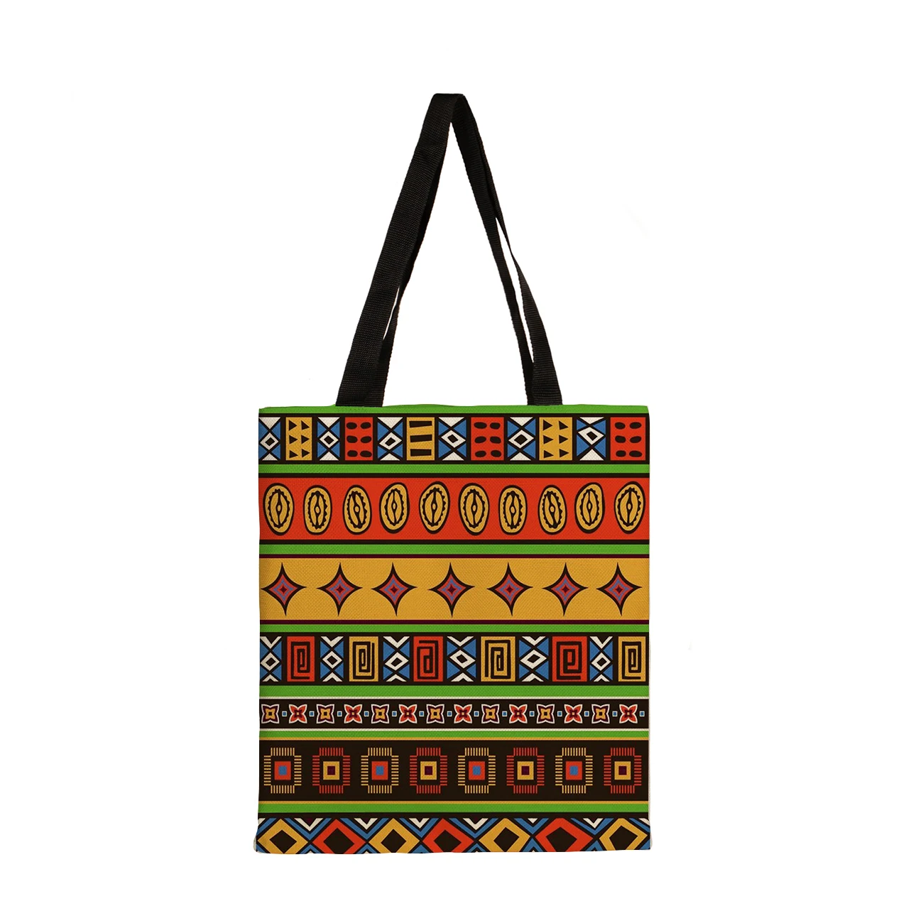 

Boho Print Tote Bag Ladies Folding Reusable Shopping Bag Linen Tote Bag