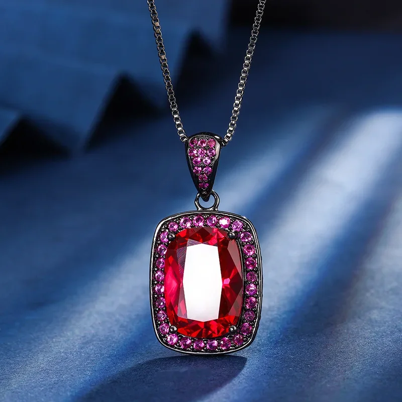 S925 Посеребренный Позолоченный 18 К PT950 Платиновый Красный Корунд Синий Спинель