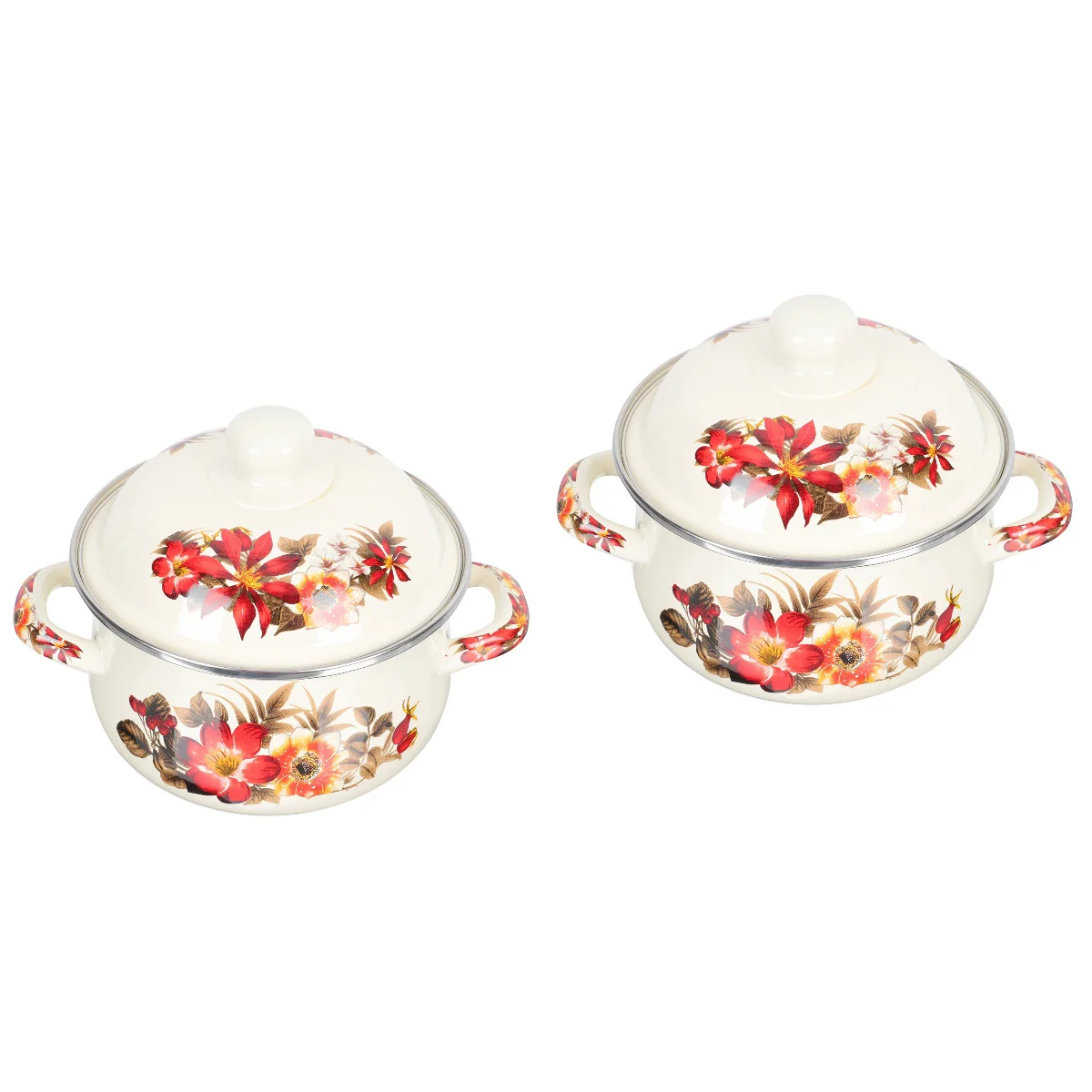 

Pot Enamel Enamelware Stockpot Soup Stew Kitchen Stock Serving Bowl Cooking Bottom Pots Flat Cereal Salad Household Home Vintage