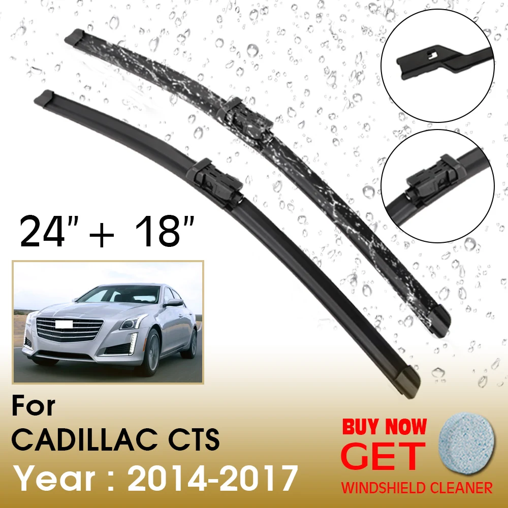 

Car Wiper Blade For Cadillac CTS 24"+18" 2014-2017 Front Window Washer Windscreen Windshield Wipers Blades Accessories