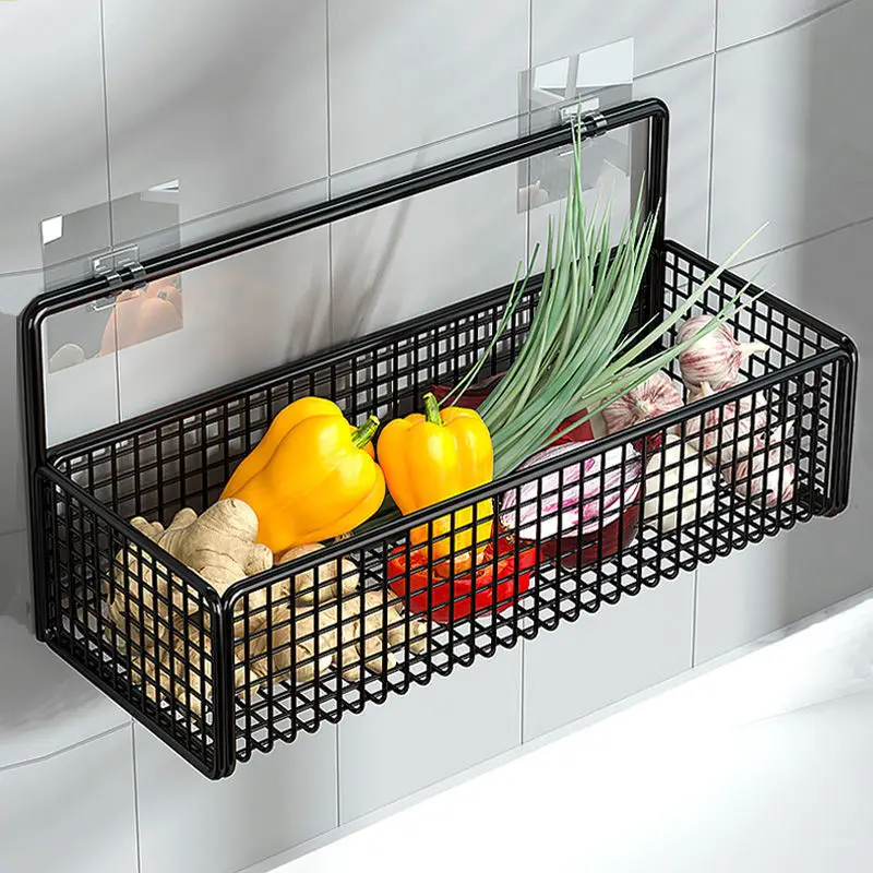 

Bathroom Kitchen Accessories Organization Storage Basket Rectangular Storage Box Wall Hanging Rack Makeup Storage