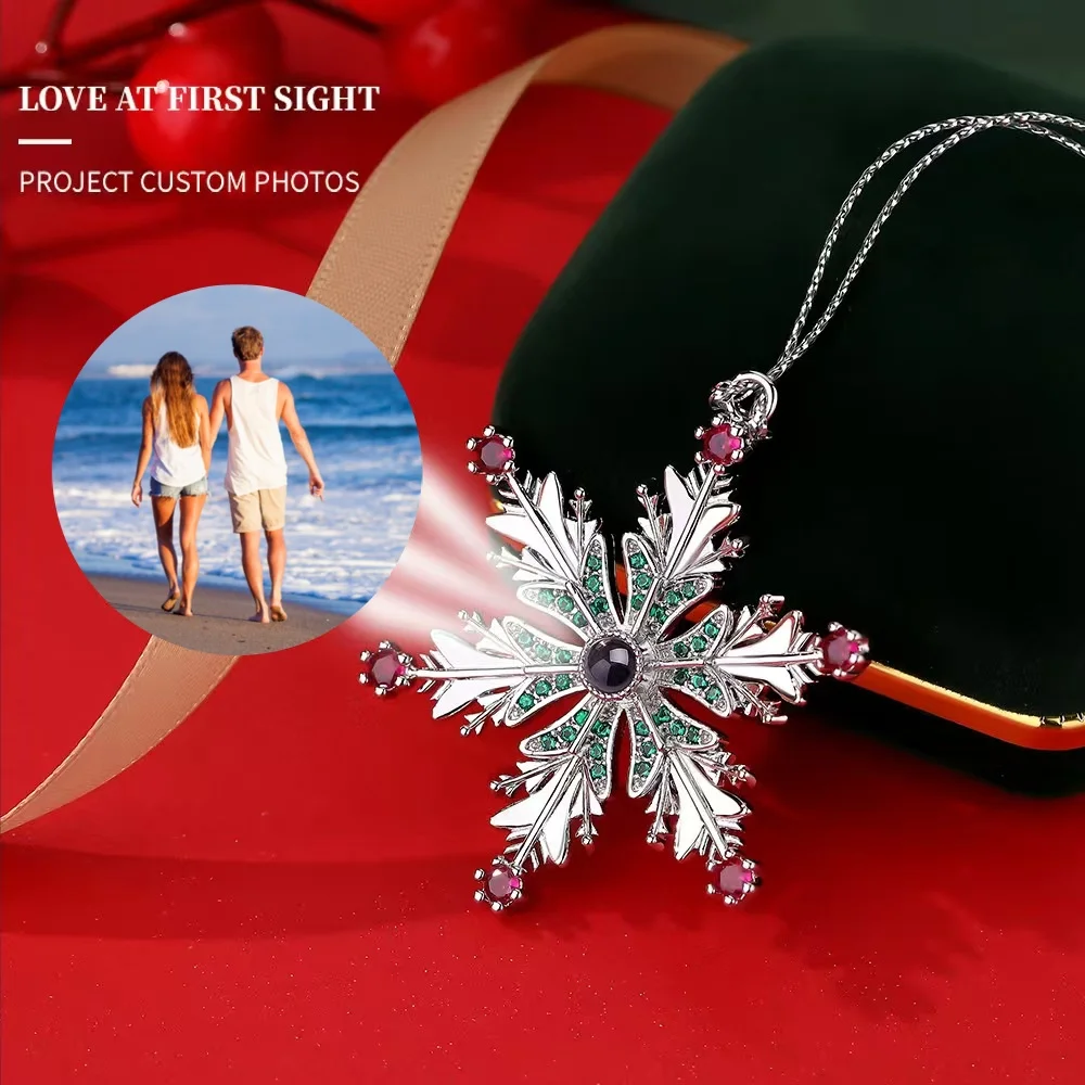 Медный кулон-снежинка с фото