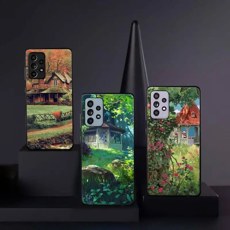 

cottagecore Flower landscape Phone Case For Samsung galaxy A S note 10 12 20 32 40 50 51 52 70 71 72 21 fe s ultra plus